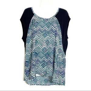 Stitch Fix 19 Cooper Scoop Neck Cap Sleeve Top Large